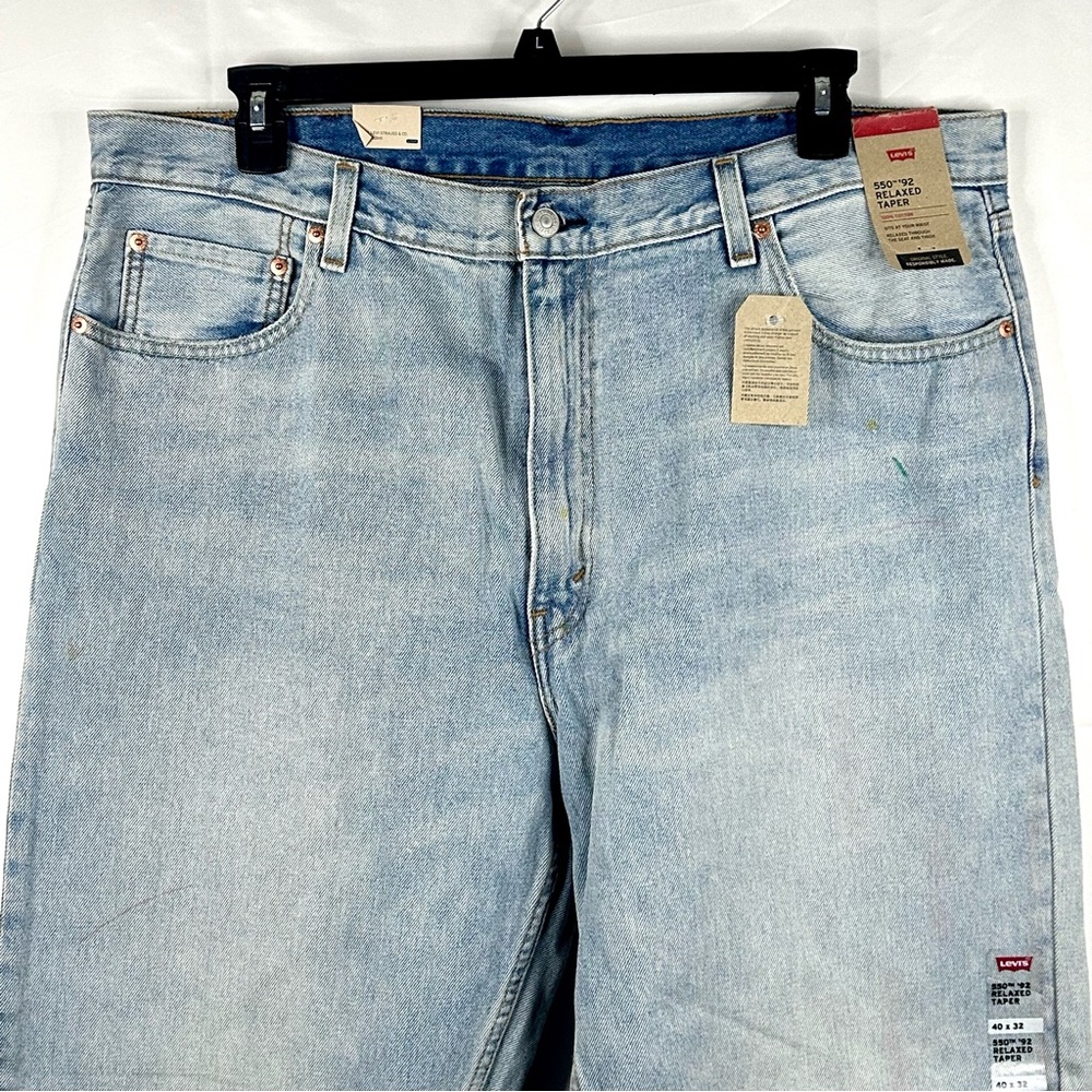 Levi’s 550 ‘92 Relaxed Taper Mens Jeans Size 40x32 In The Waves Paint NWT